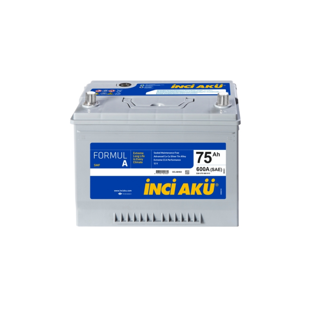 Batterie İnci Akü Formul A 12V 75A - EnerPlus - Fournisseur de